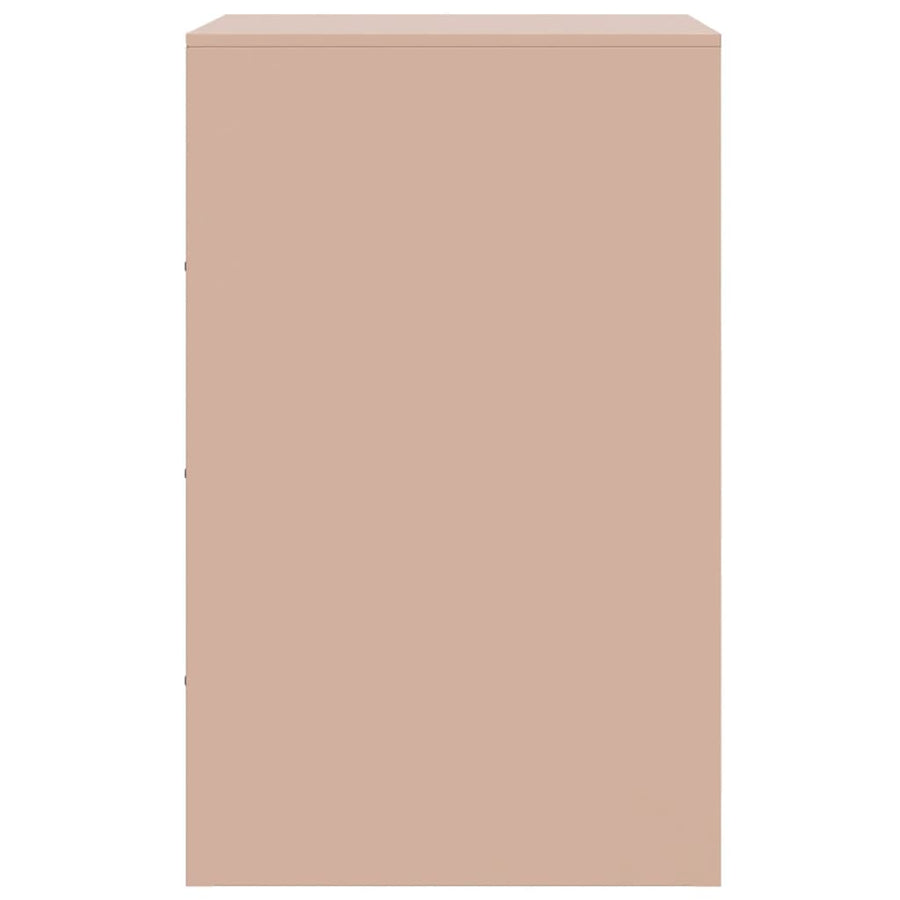 Nachtkastjes 2 st 34,5x39x62 cm staal roze