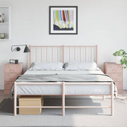 Bedside tables 2 pcs 34.5x39x62 cm steel pink