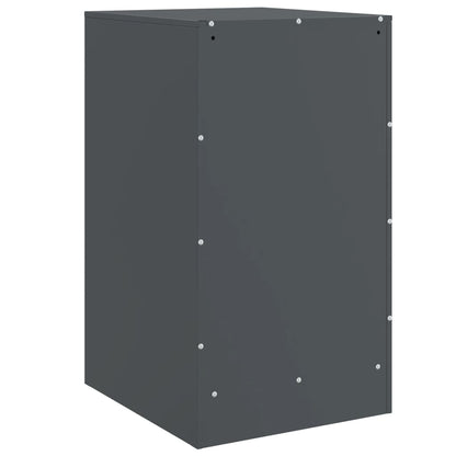 Nachtkastjes 2 st 34,5x39x62 cm staal antracietkleurig