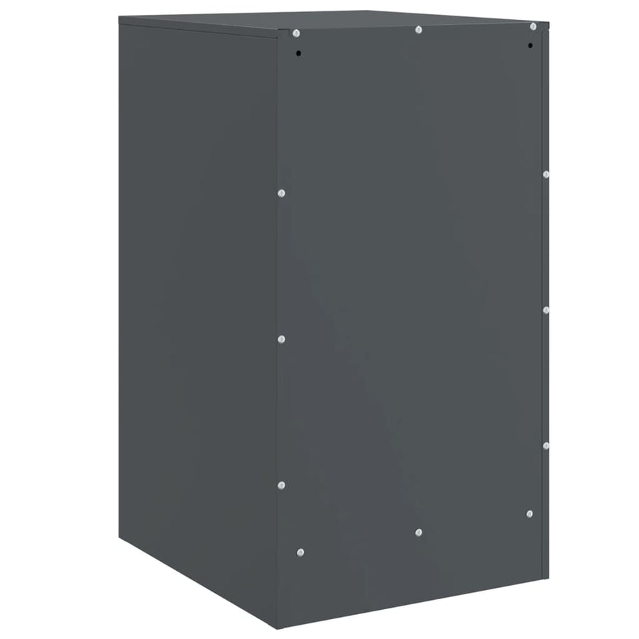 Nachtkastjes 2 st 34,5x39x62 cm staal antracietkleurig