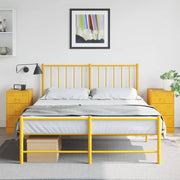 Bedside tables 2 pcs 34.5x39x62 cm steel mustard yellow