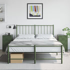 Bedside tables 2 pcs 34.5x39x62 cm steel olive green