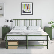 Bedside tables 2 pcs 34.5x39x62 cm steel olive green