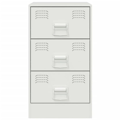 Nachtkastje 34,5x39x62 cm staal wit