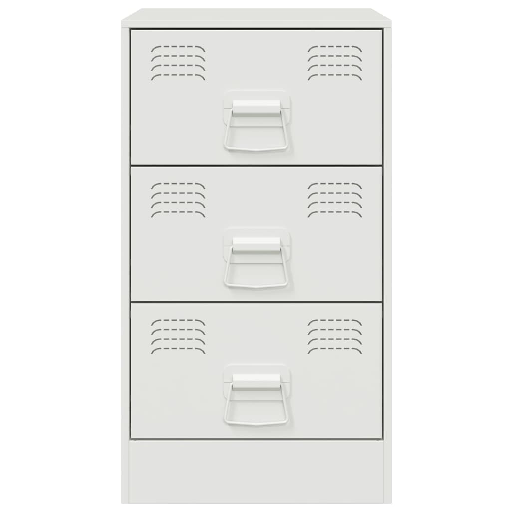 Nachtkastjes 2 st 34,5x39x62 cm staal wit