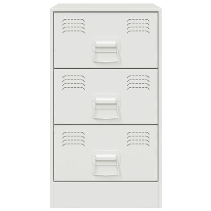 Nachtkastjes 2 st 34,5x39x62 cm staal wit