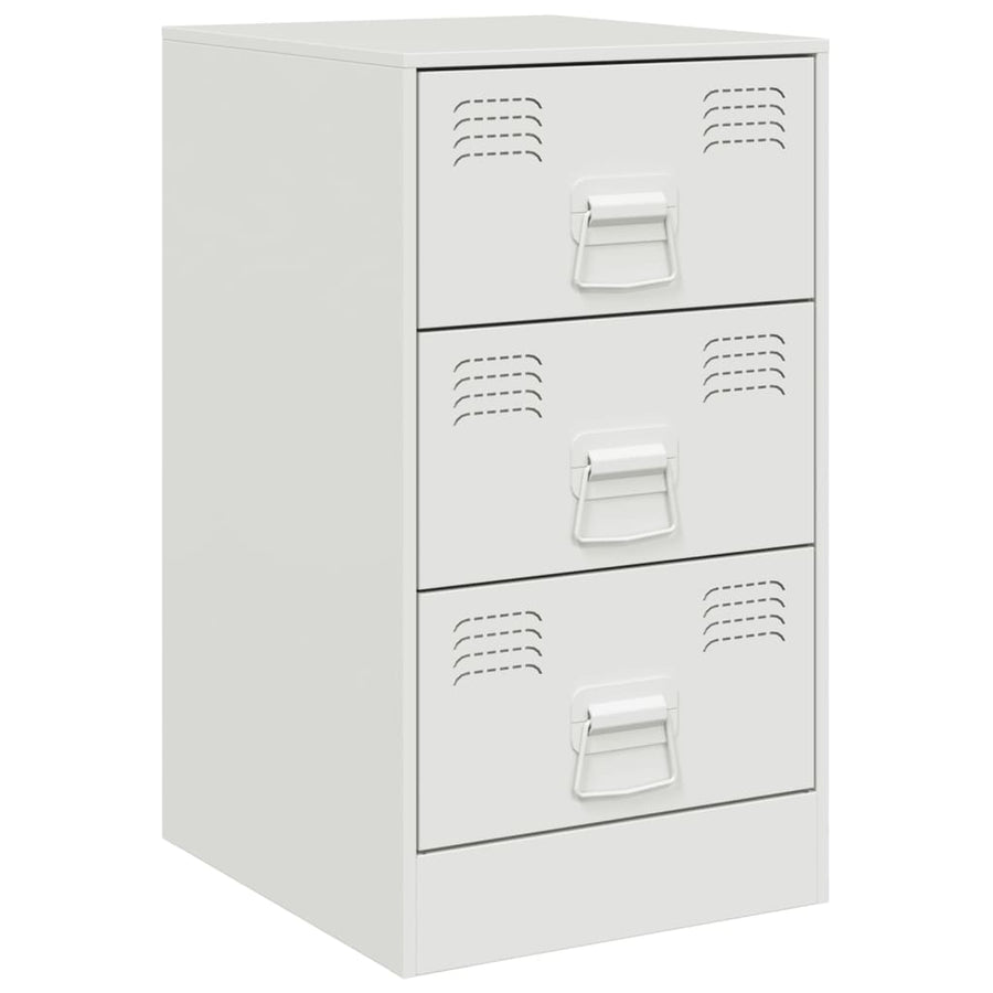 Nachtkastjes 2 st 34,5x39x62 cm staal wit