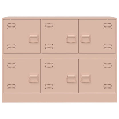 Dressoir 99x39x73 cm staal roze