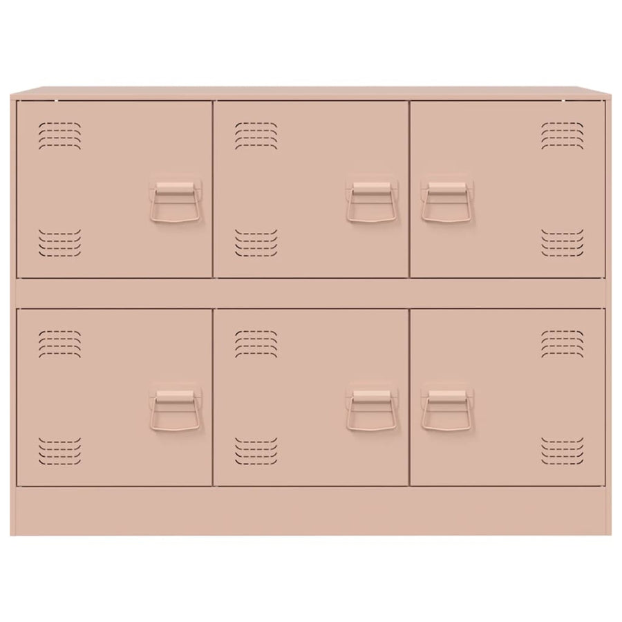 Dressoir 99x39x73 cm staal roze