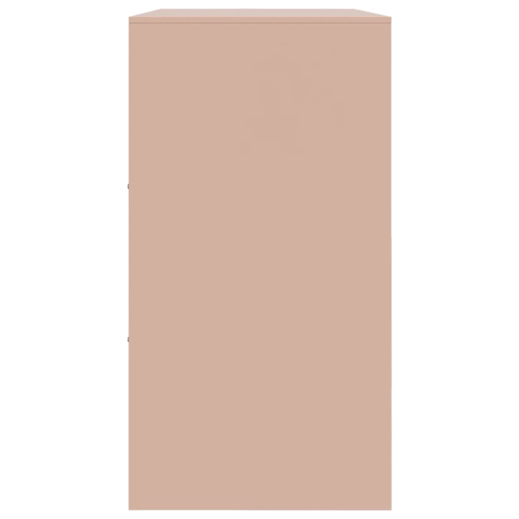 Dressoir 99x39x73 cm staal roze