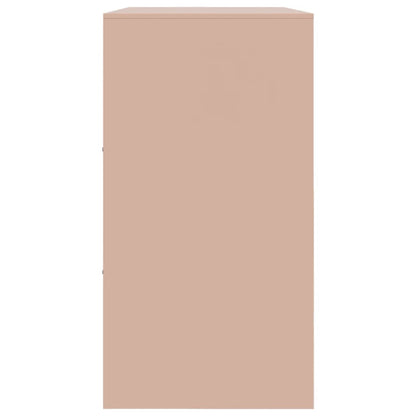 Dressoir 99x39x73 cm staal roze