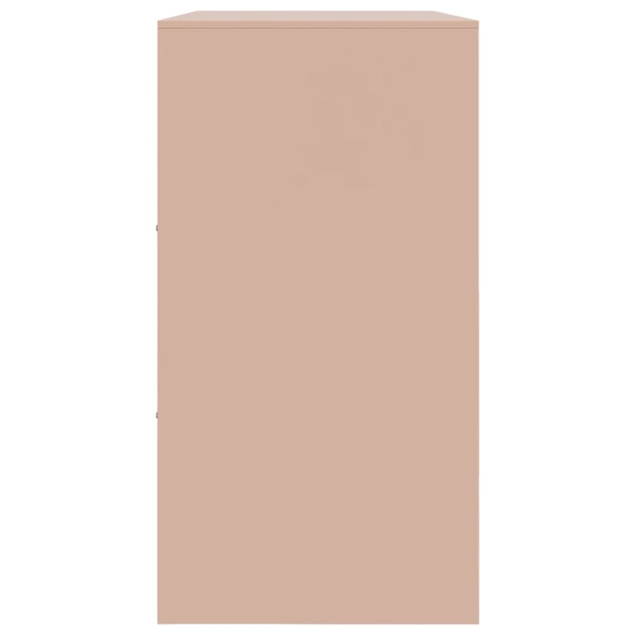 Dressoir 99x39x73 cm staal roze