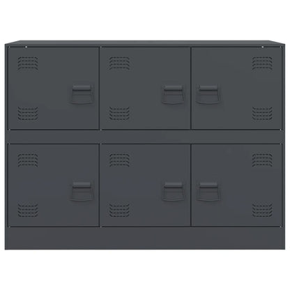 Dressoir 99x39x73 cm staal antracietkleurig
