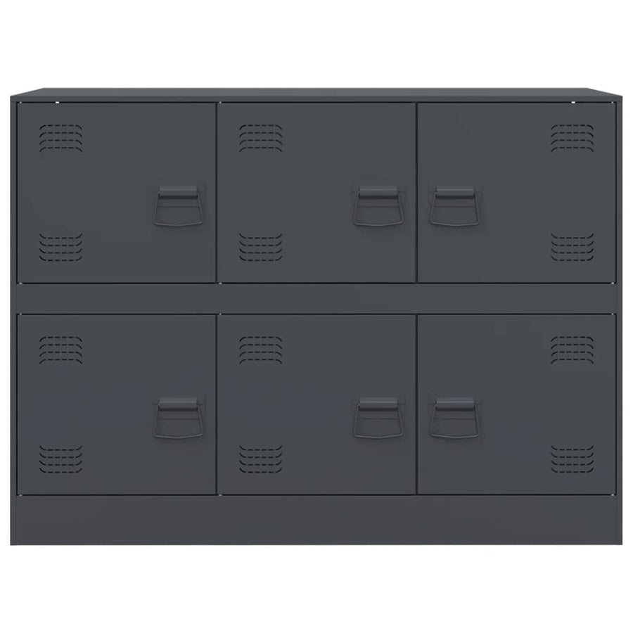 Dressoir 99x39x73 cm staal antracietkleurig