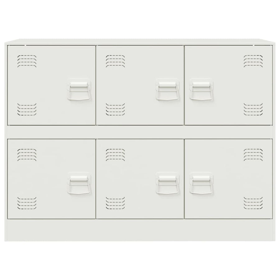 Dressoir 99x39x73 cm staal wit
