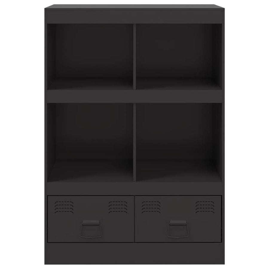 Hoge kast 67x39x95 cm staal zwart