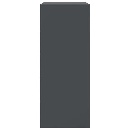 Hoge kast 67x39x95 cm staal antracietkleurig