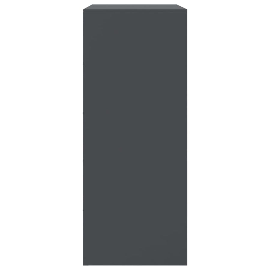 Hoge kast 67x39x95 cm staal antracietkleurig