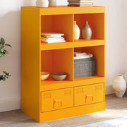 High cabinet 67x39x95 cm steel mustard yellow