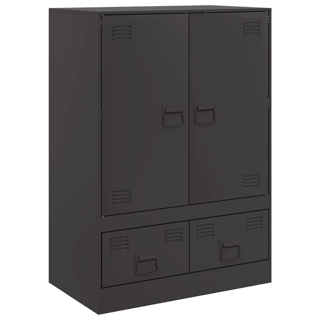 Hoge Kast 67X39X95 Cm Staal Zwart