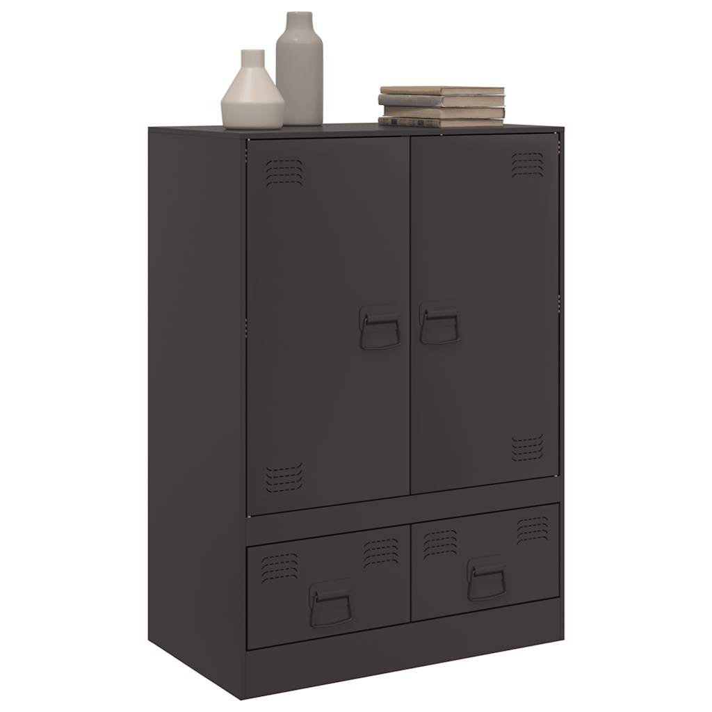 Hoge Kast 67X39X95 Cm Staal Zwart