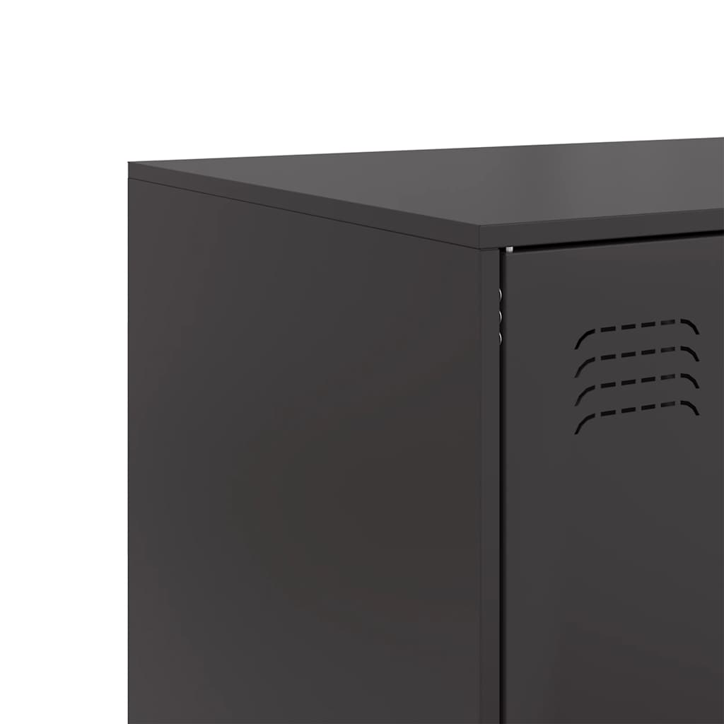 Hoge Kast 67X39X95 Cm Staal Zwart