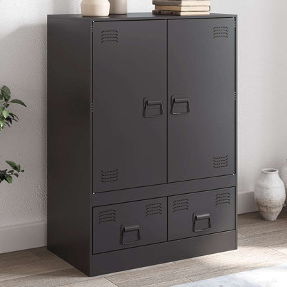 Hoge Kast 67X39X95 Cm Staal Zwart