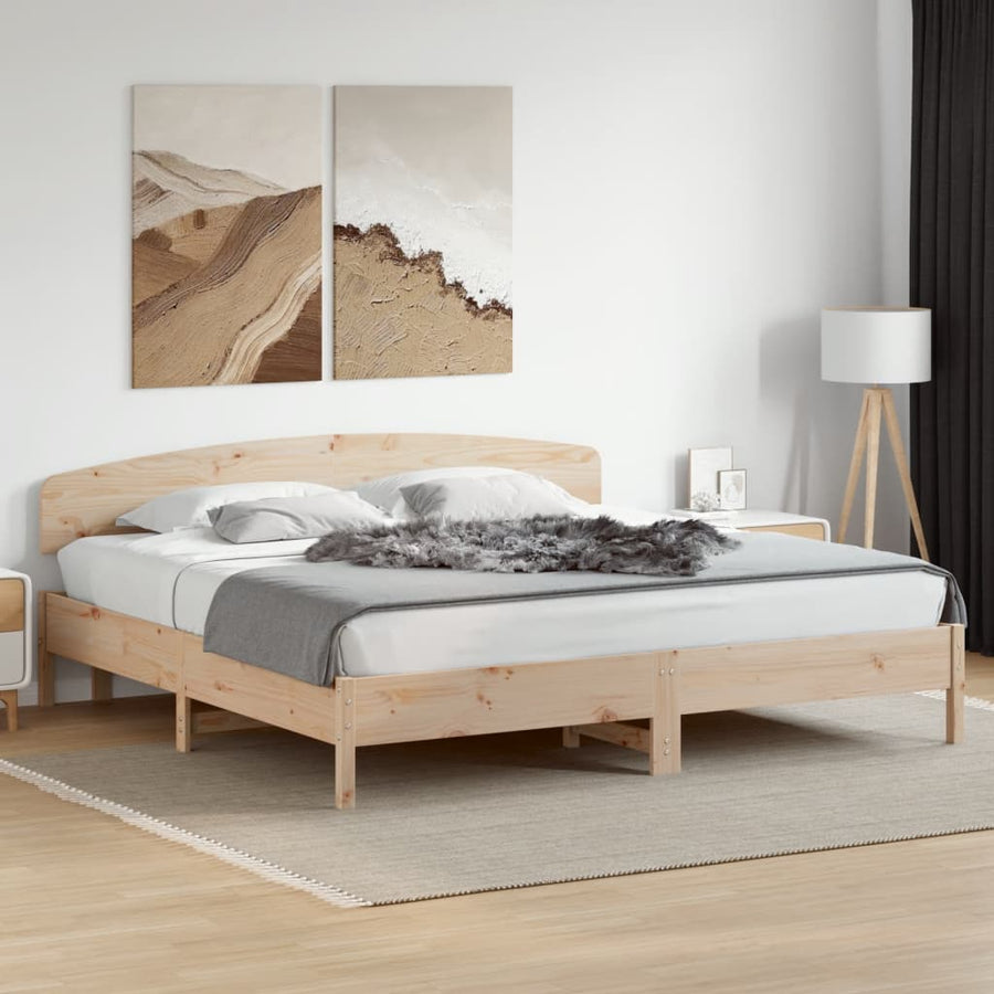 Hoofdbord Massief Grenenhout 200 cm Naturel