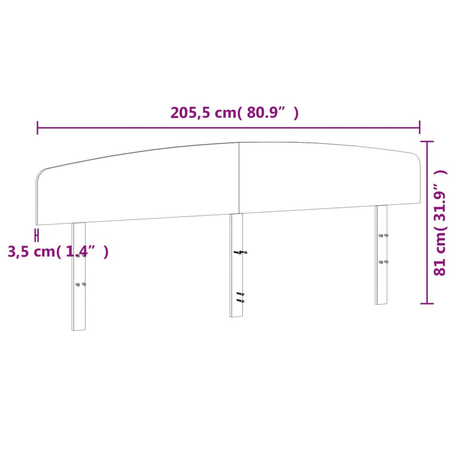 Hoofdbord Massief Grenenhout 200 cm Naturel