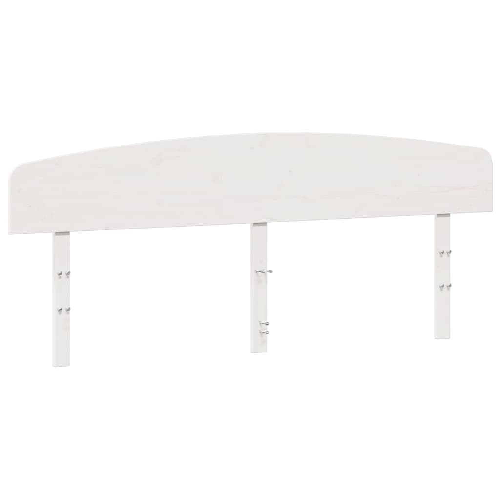 Hoofdbord Massief Grenenhout Wit 200 cm