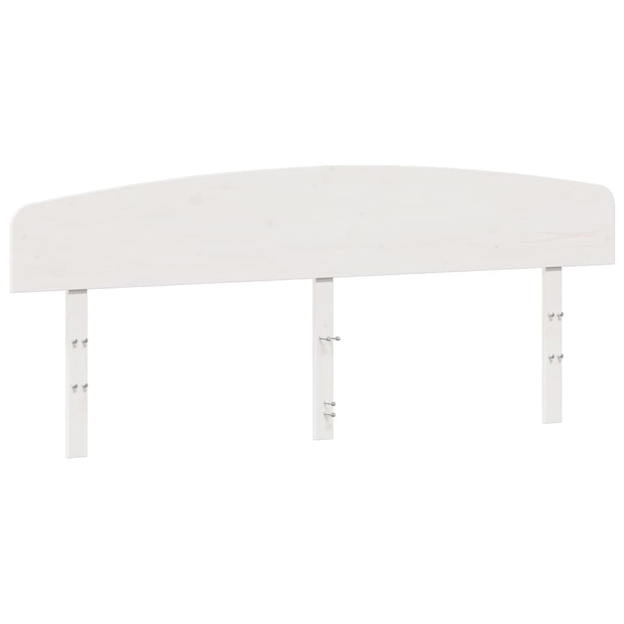 Hoofdbord Massief Grenenhout Wit 200 cm