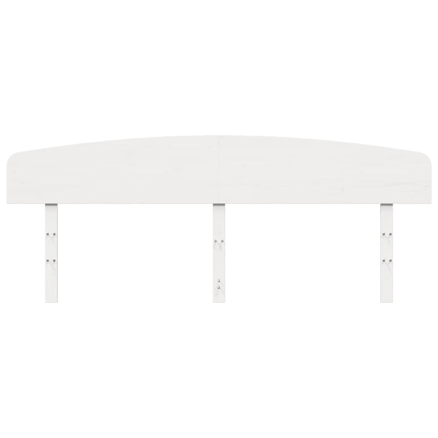 Hoofdbord Massief Grenenhout Wit 200 cm