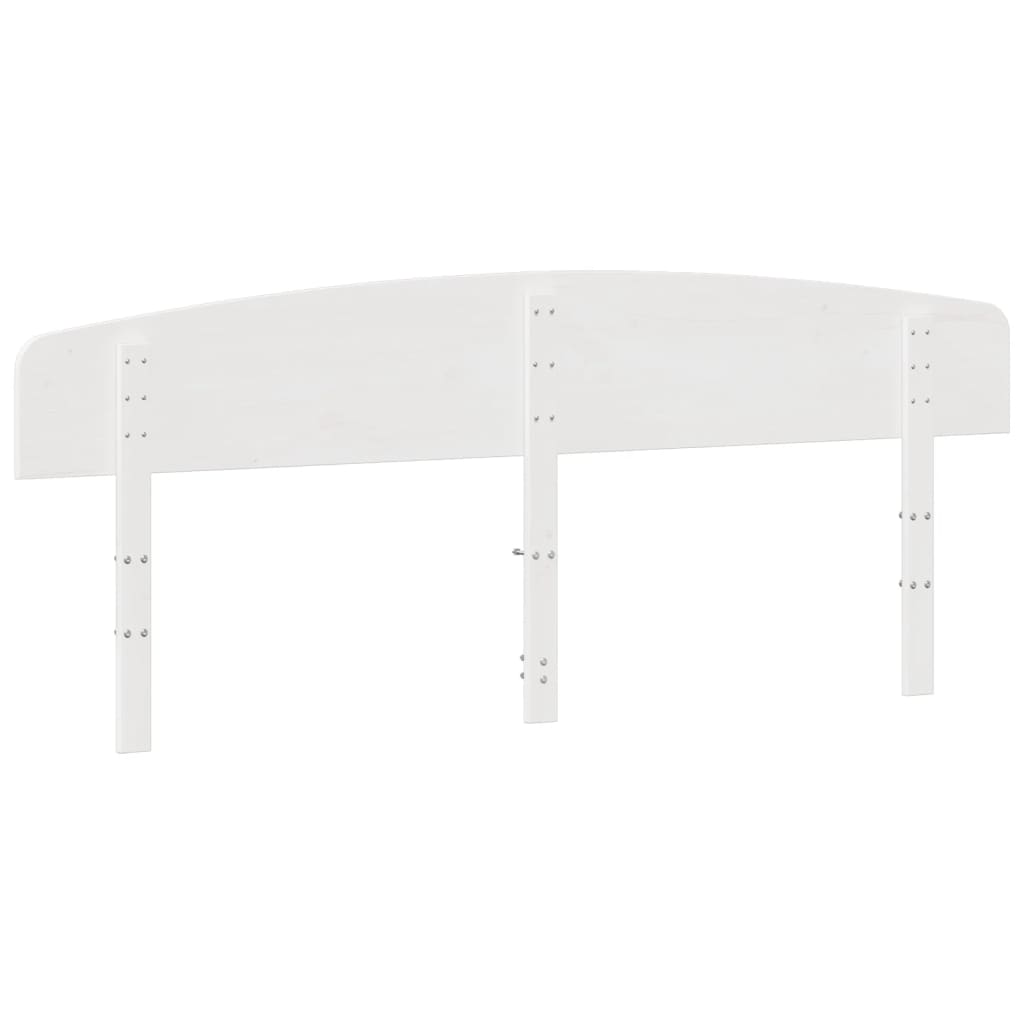 Hoofdbord Massief Grenenhout Wit 200 cm