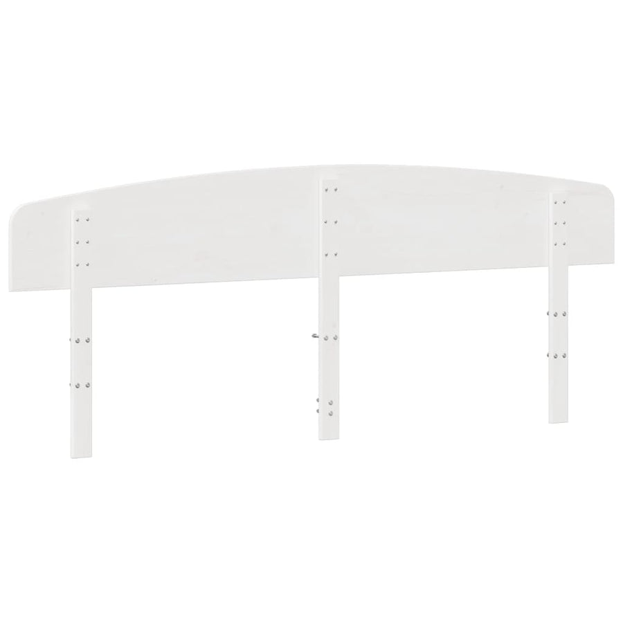 Hoofdbord Massief Grenenhout Wit 200 cm
