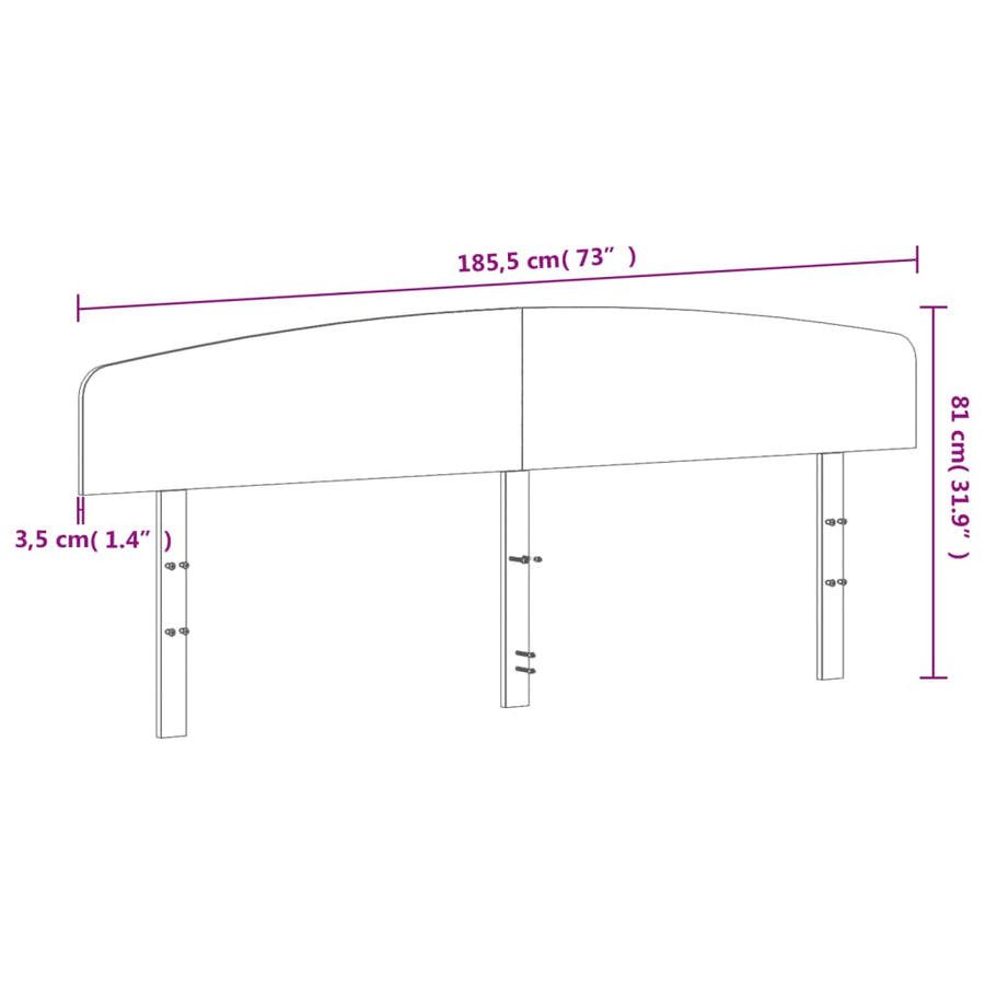 Hoofdbord Massief Grenenhout 180 cm Naturel