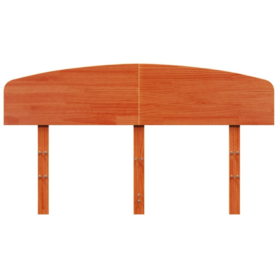 Hoofdbord Massief Grenenhout Was Bruin 140 cm