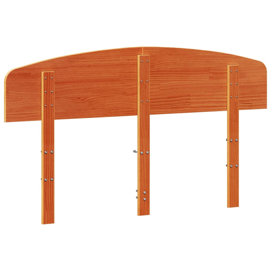 Hoofdbord Massief Grenenhout Was Bruin 140 cm