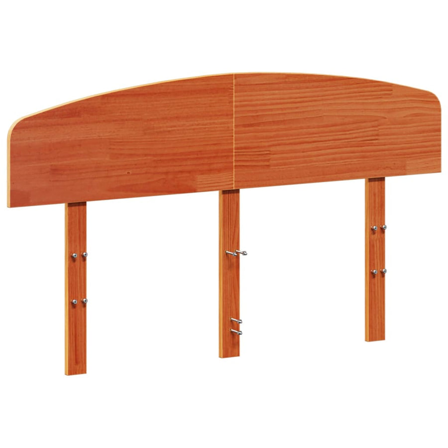 Hoofdbord Massief Grenenhout Was Bruin 135 cm