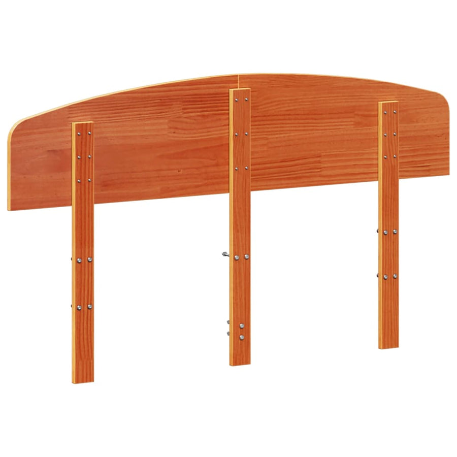 Hoofdbord Massief Grenenhout Was Bruin 135 cm