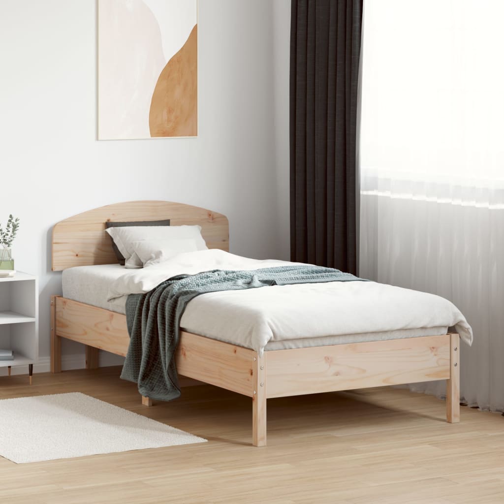 Hoofdbord Massief Grenenhout 90 cm Naturel