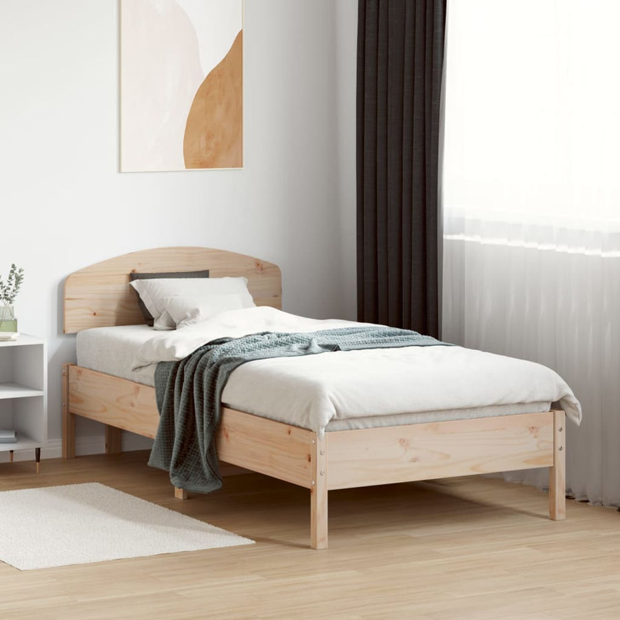 Hoofdbord Massief Grenenhout 90 cm Naturel