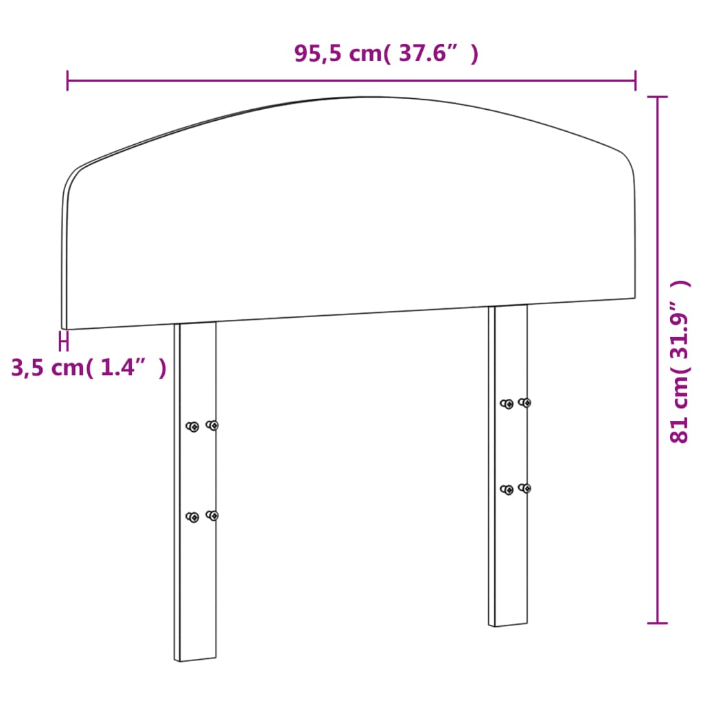 Hoofdbord Massief Grenenhout 90 cm Naturel