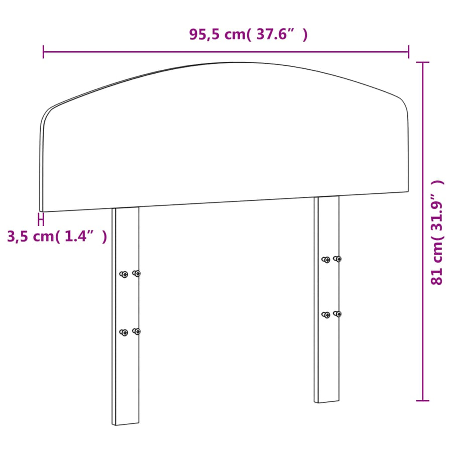Hoofdbord Massief Grenenhout 90 cm Naturel
