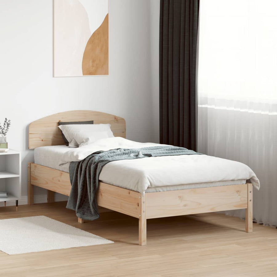 Hoofdbord Massief Grenenhout 75 cm Naturel