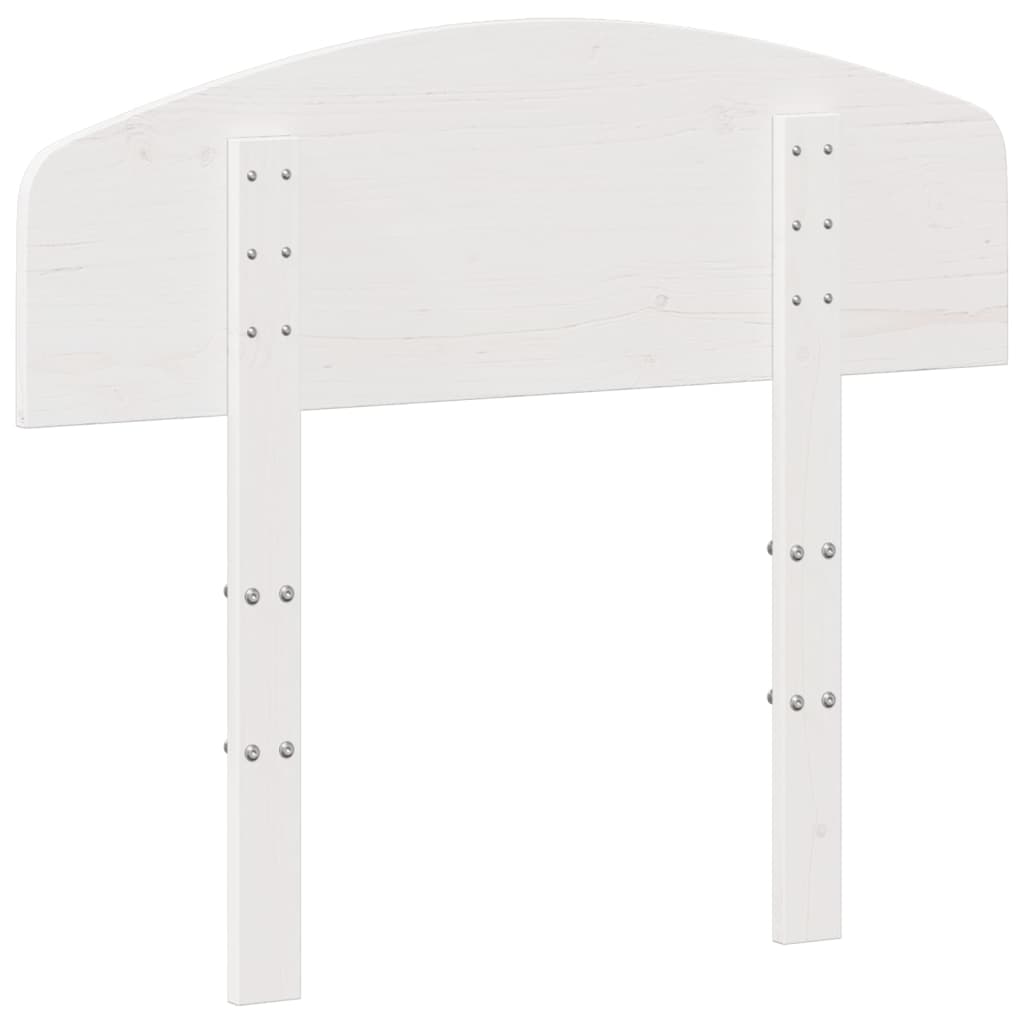 Hoofdbord Massief Grenenhout 75 cm Wit