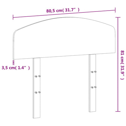 Hoofdbord Massief Grenenhout 75 cm Wit