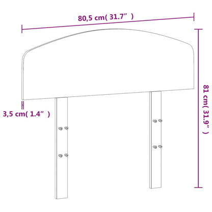 Hoofdbord Massief Grenenhout Was Bruin 75 cm