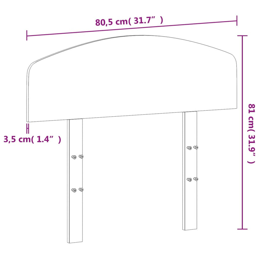 Hoofdbord Massief Grenenhout Was Bruin 75 cm