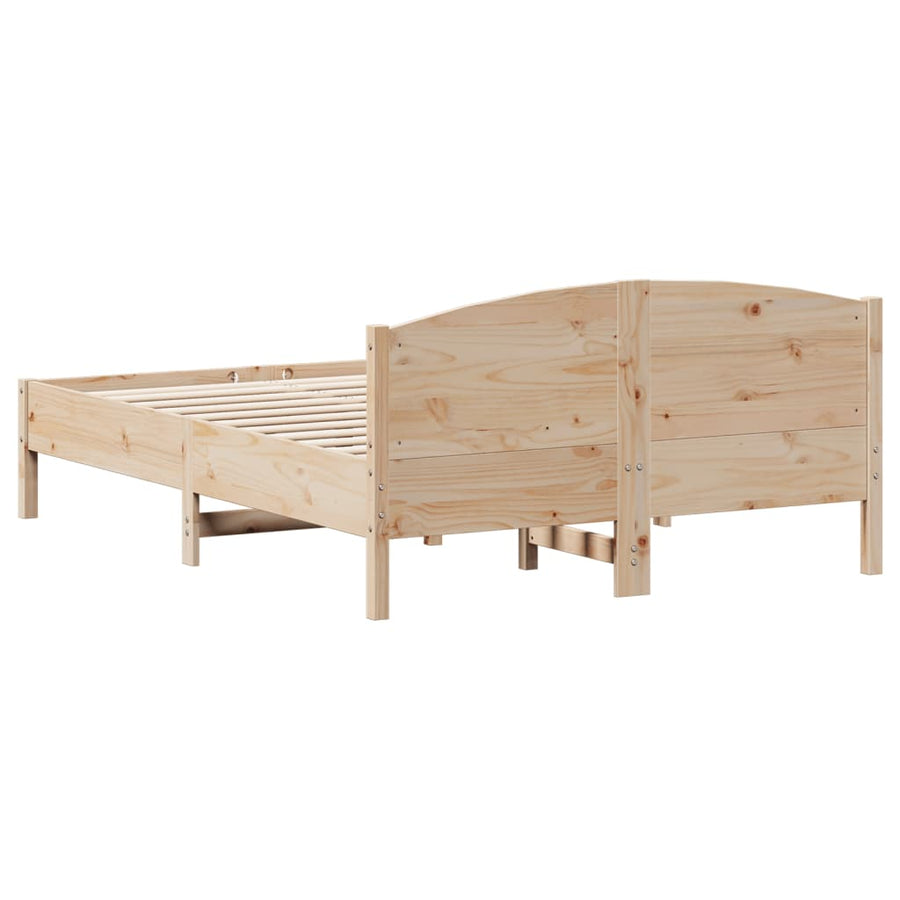 Bedframe met hoofdbord massief grenenhout 120x190 cm