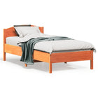 Bedframe massief grenenhout wasbruin 90x190 cm
